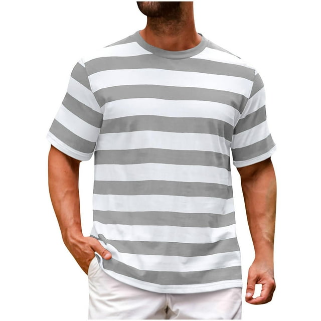 Wpawbk Men's Cotton Polyester T-Shirts Casual Basic Crew Neck Short Sleeve Tee Shirts With Pocket Spring