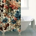 thumbnail image 4 of Pioneer Flower Floral Print Pattern Shower Curtain 36"x72" ,Bathroom Decorative Shower Curtains Set with 12 Hooks,Modern Waterproof Washable Shower Curtain, 4 of 6