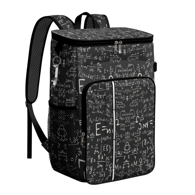 Insulated Science Cooler Backpack with Scientific Formula, Leakproof Lunch Bag Ideal for Classroom, Laboratory, and Experiment Use