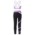 thumbnail image 2 of TTAO Kids Girls 2 Pcs Gymnastics Yoga Workout Tracksuit Sport Dance Outfit Butterfly 14, 2 of 7