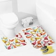 thumbnail image 4 of Ultra Soft Bathroom Rug And Mat Set, 2 Piece Bath Mat and U-Shaped Toilet Rug, Absorbent Non Slip Bathroom Rugs Fit Under Door For Summer Using, 4 of 6