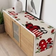 thumbnail image 4 of Valentine's Day Table Runner - 108 Inch Long, Kitchen Dining Table Runner Dresser Scarves, Red Love Heart Roses Romantic Rustic Farmhouse Decor for Coffee Tables Wedding Party Banquet, 4 of 8