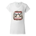 thumbnail image 3 of Baseball Mom Jaguar Print Sports Women's Standard V-Neck Tee, White, XX-Large, 3 of 5