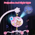 thumbnail image 2 of Beefunni Baby Crib Mobile with Music and Light, Nursery Musical Mobile for Bassinets Toys Hanging Girls Toddlers Infants, Pink, 2 of 8