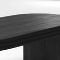 thumbnail image 5 of iooHug Mid‑Century Modern Oval Coffee Table,Solid Wood Veneer 47.24 Inch Cocktail Table for Living Room Home Office,Black, 5 of 7