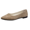thumbnail image 2 of YOUYEDIAN Orthopedic Dress Shoes for Women Arch Support Non Slip Slip on Running Shoes Wide Width Knitted Mesh Stretch House Shoes Comfort 2026 Foam Shoes (Khaki), 2 of 5