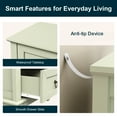 thumbnail image 6 of Heynemo Light Green Modern 3-Drawer Dresser: Tall Narrow Nightstand with Smooth Gliding Drawers, Sturdy Wood Bedside Table for Bedroom, 6 of 10