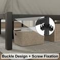 thumbnail image 5 of E-motie Twin Size Metal Platform Bed Frame with Headboard, Heavy Duty Metal Slat Mattress Foundation, Easy Assembly, No Box Spring Needed, Black, 5 of 8