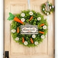 thumbnail image 4 of AZXY 13.7 Inch Easter Wreath - Spring Flower Garland with Cute Carrots, Assorted Blooms & Lush Green Foliage, Indoor Outdoor Home Porch Wall Mantel Window Party Wedding Decor, 4 of 5