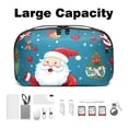 thumbnail image 3 of Santa Claus USB Organizer Oxford Cloth Waterproof Electronic Gadget Storage Bag 5.9x9.44x3.14 in Hard Drive Case Portable Small Box Cell Phone Charger Cord Organizer, 3 of 6