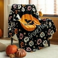 thumbnail image 3 of Cozy Comfort Halloween Throw Blanket, Printed Pumpkin Blanket, Cute Spooky Blanket, 50x60 inches, 3 of 7