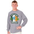 thumbnail image 5 of Smurfs Hate Being Pinched St Paddy Long Sleeve TShirt Men Women Brisco Brands S, 5 of 6