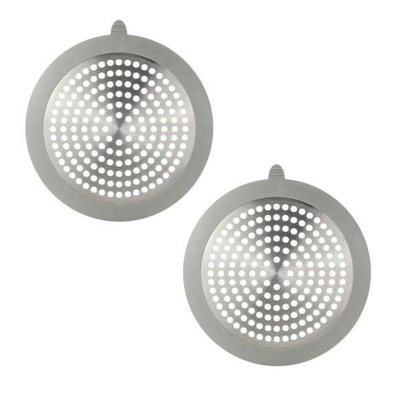 Danco Bathroom Sink/Bathtub Hair Catcher & Drain Protector in Stainless Steel (2-Pack)