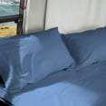 thumbnail image 3 of 5 Piece Sheet has Zipper Sheet Set, Twin Size 6 Inch Deep Pocket, 800 TC, Solid Medium Blue Color., 3 of 9
