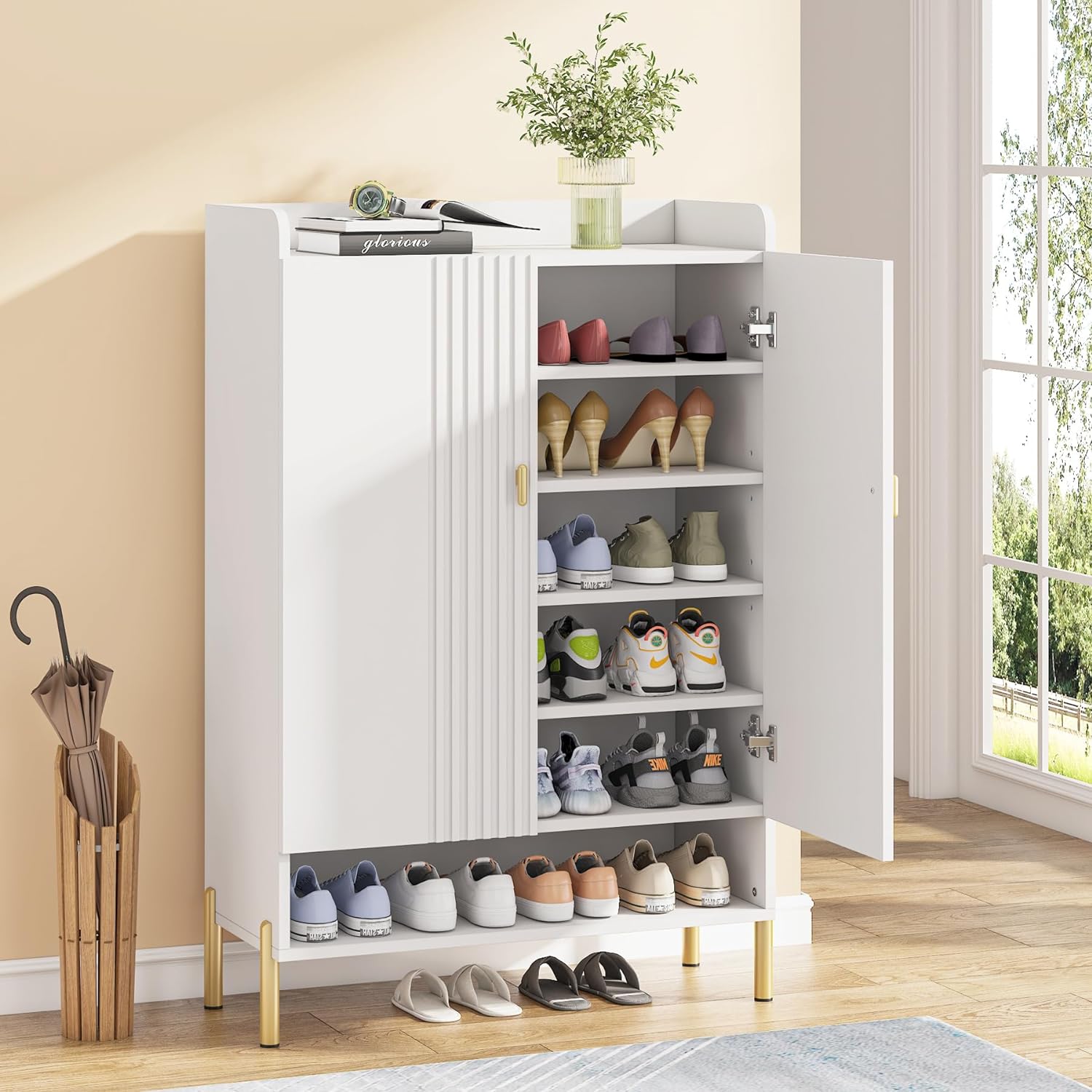 Argos Sale Argos Shoe Cabinet Walnut Tribesigns 6-Tier Shoe