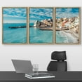 thumbnail image 2 of wall26 Framed Canvas Print Wall Art Set Coastal Italian Cityscape Nature Wilderness Photography Realism Rustic Scenic Relax/Calm Multicolor for Living Room, Bedroom, Office - 24"x36"x3 Natu, 2 of 5