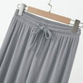 thumbnail image 4 of Lenpel Pajama Pants for Women Soft Casual Elastic Waist Drawstring Tapered Leg Lounge Pants Sleepwear Pj Bottoms(Gray,X-Large), 4 of 5