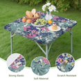 thumbnail image 4 of Elastic Hem Floral Print Square Tablecloth, Polyester Fabric with Elastic Hem for 36x36 Inch Tables, Lightweight and Wrinkle-Resistant, 4 of 6