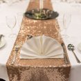 thumbnail image 2 of JYFLZQ Rose Gold Sequin Table Runners 12 x 72 inch Pack of 5 Glitter Sparkly Metallic Table Runners for Parties, 2 of 7