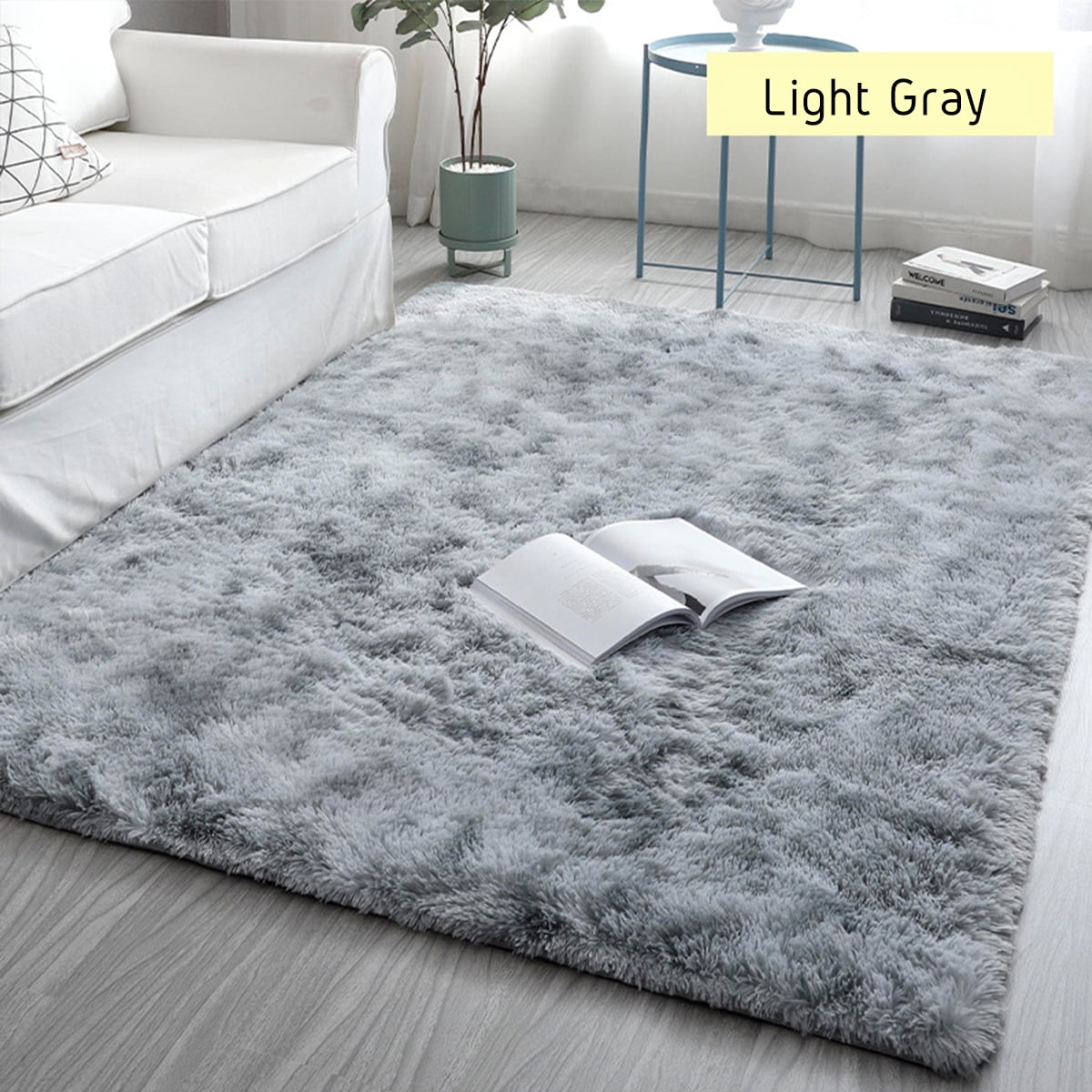 CyCoShower Round Area Rugs Warm Soft Carpets for Living Room Santa's Gift Bag on Black and White Plaid Anti-Skid Throw Rugs for Bedroom Nursery Dorm 5ft