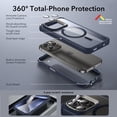 thumbnail image 3 of Funda ESR para iPhone 15 Pro con soporte, MagSafe, transparente, azul oscuro, 3 of 9