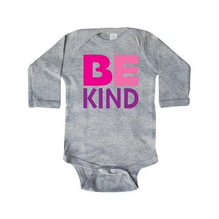 

Inktastic Be Kind Logo in Pink and Purple Gift Baby Boy or Baby Girl Long Sleeve Bodysuit