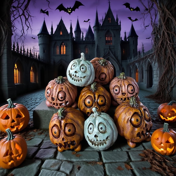 12PCS Mini Pumpkins Fall Decorations - 1.4×1.3in Halloween/Thanksgiving Small Pumpkins Plant Decorations for Pots, Fall Table Decor for Home, Farmhouse, Harvest Table Centerpiece