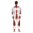thumbnail image 7 of Red Christmas Trees Plaids Adult's Hoodie Onesie Jumpsuit One-Piece Pajamas with Zipper Unisex for Holiday S, 7 of 7