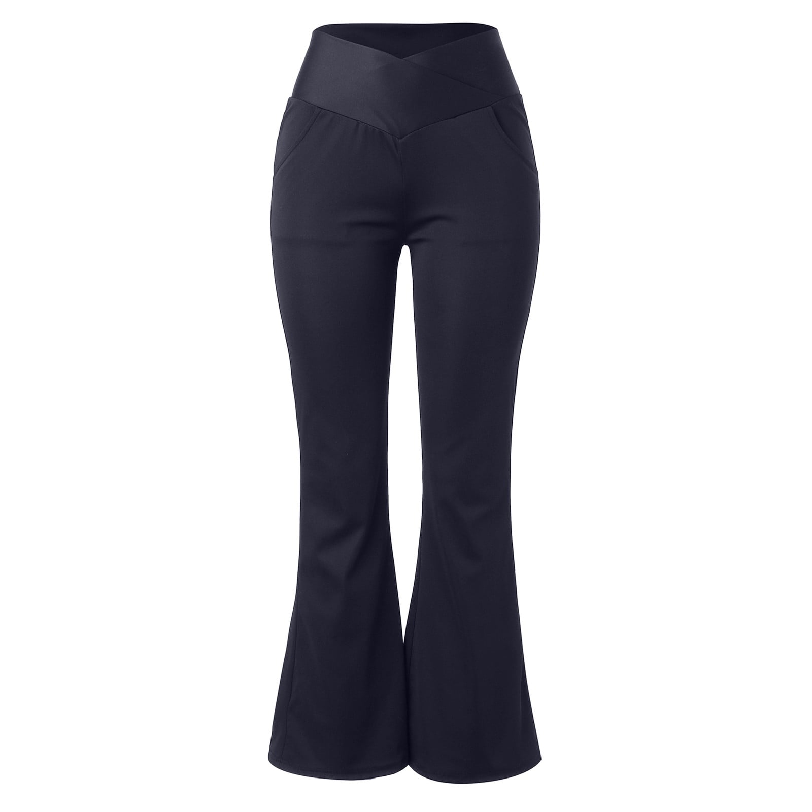 Pantalon De Yoga Boocut Avec Poches Pour Femme Taille Haute Opaque Yoga