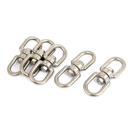 Shackle Hook - Unique Bargains 5mm Thickness 304 Stainless Steel Double End Eye Swivel Hook Shackle 5 Pcs