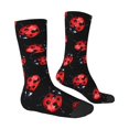 thumbnail image 3 of Uemuo Beautiful Red Ladybug Pattern Women's Crew Socks, Soft Durable Breathable Moisture-Wicking with Odor Control Cotton socks, 3 of 9