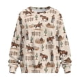 thumbnail image 5 of Yuyamidu Oversized Novelty Sweatshirts for Womens Western Cowboy Loose Crewneck Pullover Women's Fashion Hoodie Sweatshirts with Pockets Casual Workout Tops Long Sleeve Shirts Clothing, 5 of 7