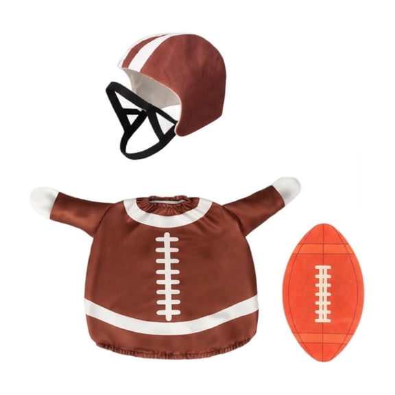 Football Porch Goose Outfits Fit 23" Cement Plastic Statue, Football Goose Clothes Sports Themed Goose Costume with Hat for Game Day Outdoor Patio Yard Lawn Art Decor