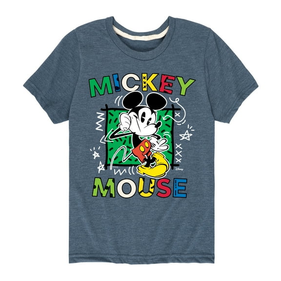 Disney - Mickey Mouse Cartoon Pop - Toddler & Youth Short Sleeve Graphic T-Shirt