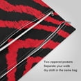 thumbnail image 3 of 2 Pack Wet Dry Bags,Bold Crimson Chevron Pattern Waterproof Reusable Dual Zipper Bags for Swimwear, Gym Clothes, Toiletries, Baby Diapers, 3 of 8