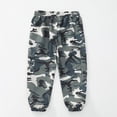 thumbnail image 6 of CONZONE Toddler Girls Cargo Pants Wide Leg Jogger Pants for Girls Elastic Waist Drawstring Trendy Fall Trousers with Pockets Size 4-5 Years, 6 of 9