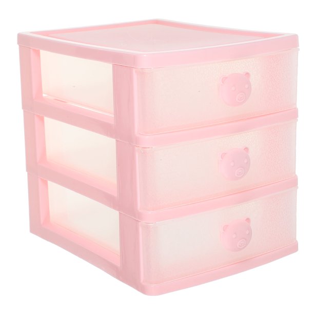 KAKOWELY Organizador De Escritorio Rosa Con Cajones Plásticos Para Guardar Artículos Y Mantener Espacios Ordenados