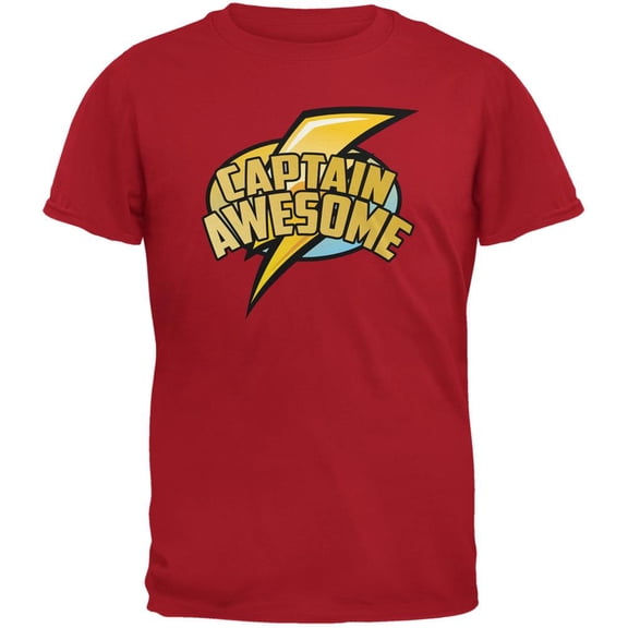 Captain Awesome Red Youth T-Shirt - Youth Medium