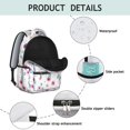 thumbnail image 4 of Pioneer Flower Floral Print Pattern Backpack for School, Cute School Bag with Adjustable Shoulder Straps and Padded Back, 15.3"x11"x7.1", 4 of 5