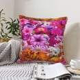 thumbnail image 5 of Home Decoration Outdoor colourful flowers Throw Pillow Cover Case Velvet border pillowcase Decorative Cushion for Couch Bed（Without pillow core）, 5 of 6