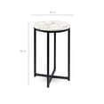 thumbnail image 7 of Best Choice Products 16in Faux Marble Modern Round Living Room Accent Side Table w/ Metal Frame - White/Matte Black, 7 of 7