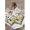 thumbnail image 4 of Farm Gnome Daisy Floral with Bee Outdoor Pillow Covers Set of 2,Decorative Waterproof Throw Pillow Case,Black White Lattice and Burlap Cotton Linen Soft Cozy Cushion Pillowcases, 4 of 7