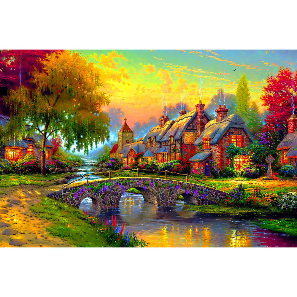 1000 pieces Jigsaw Puzzle ''Fairy Bridge'' Education Gift Puzzle For Adults Kids 