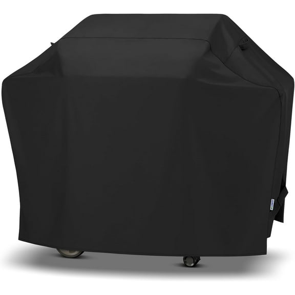 Grill Cover 58 Inch, Outdoor Heavy Duty Waterproof Barbecue Gas Cover, UV & Fade Resistant, All Weather Protection, Black