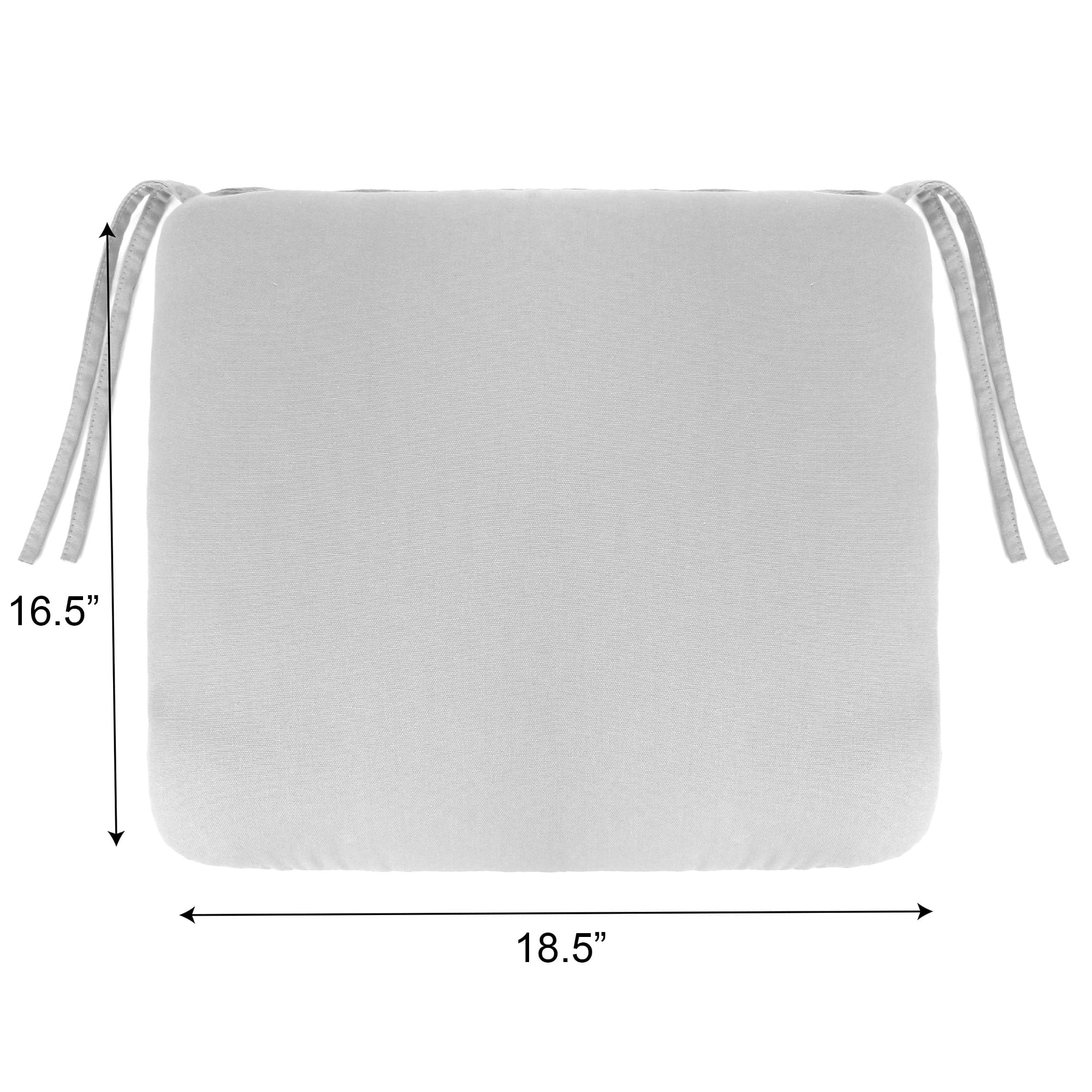 Jordan Manufacturing 16.5" x 18.5" Forest Green Solid Rectangular Outdoor Chair Pad Seat Cushion with Ties