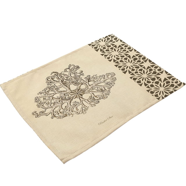 Mantel Individual con estampado de hipocampo, pulpo Coral pintado a mano, plato, tenedor, mantel (MS0022-5)