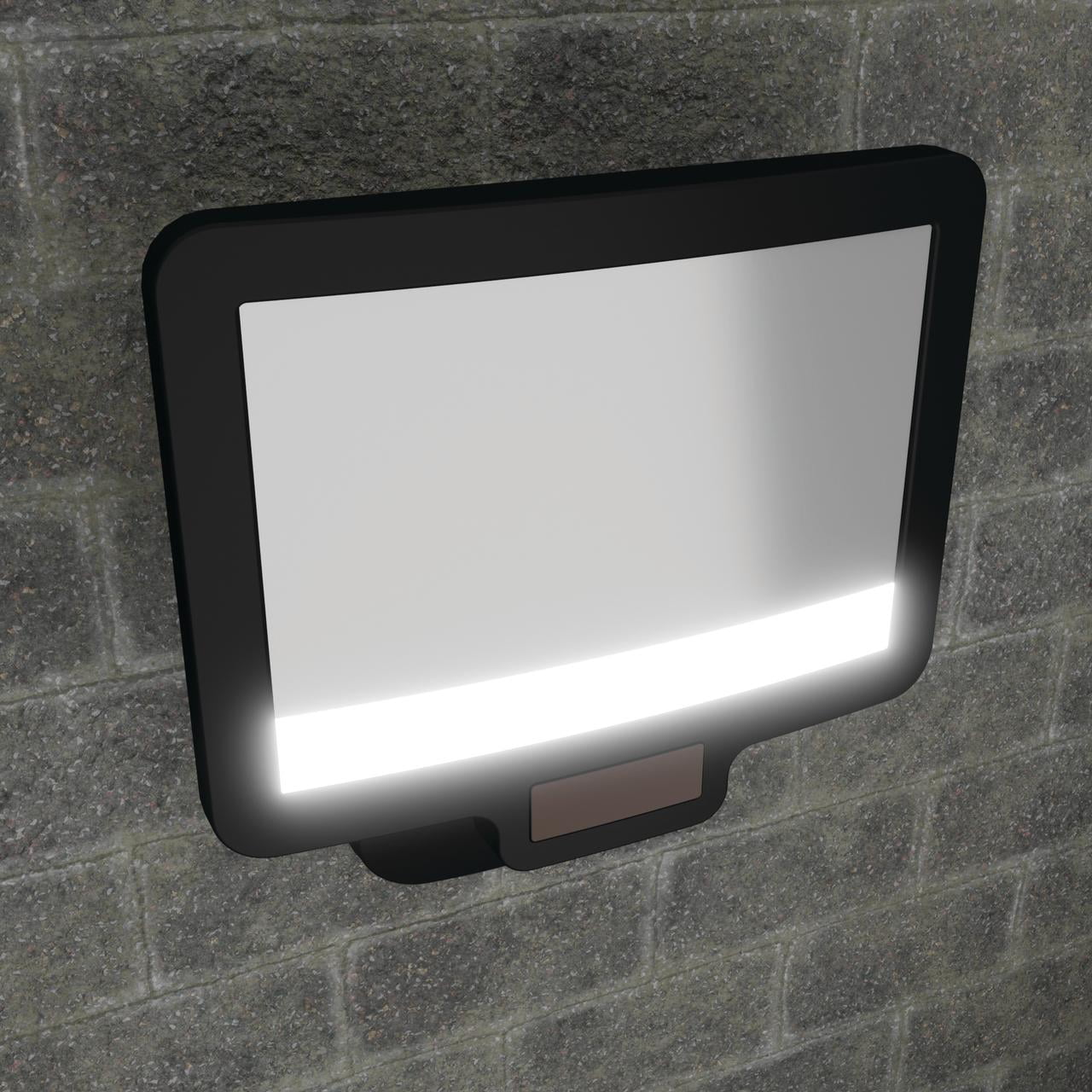 (2 pack) Hyper Tough 3000 Lumen LED Flood Light 120-Degree Motion Sensor in Black Finish, Hardwired 102-Degree Beam Spread