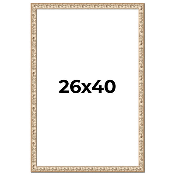 26x40 Frame White Real Wood Picture Frame Width 1.5 inches | Interior Frame Depth 0.5 inches |