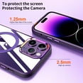 thumbnail image 5 of MagSafe Compatible Hybrid Case with Kickstand Ring Holder for iPhone 15 Pro Max - Purple, 5 of 8