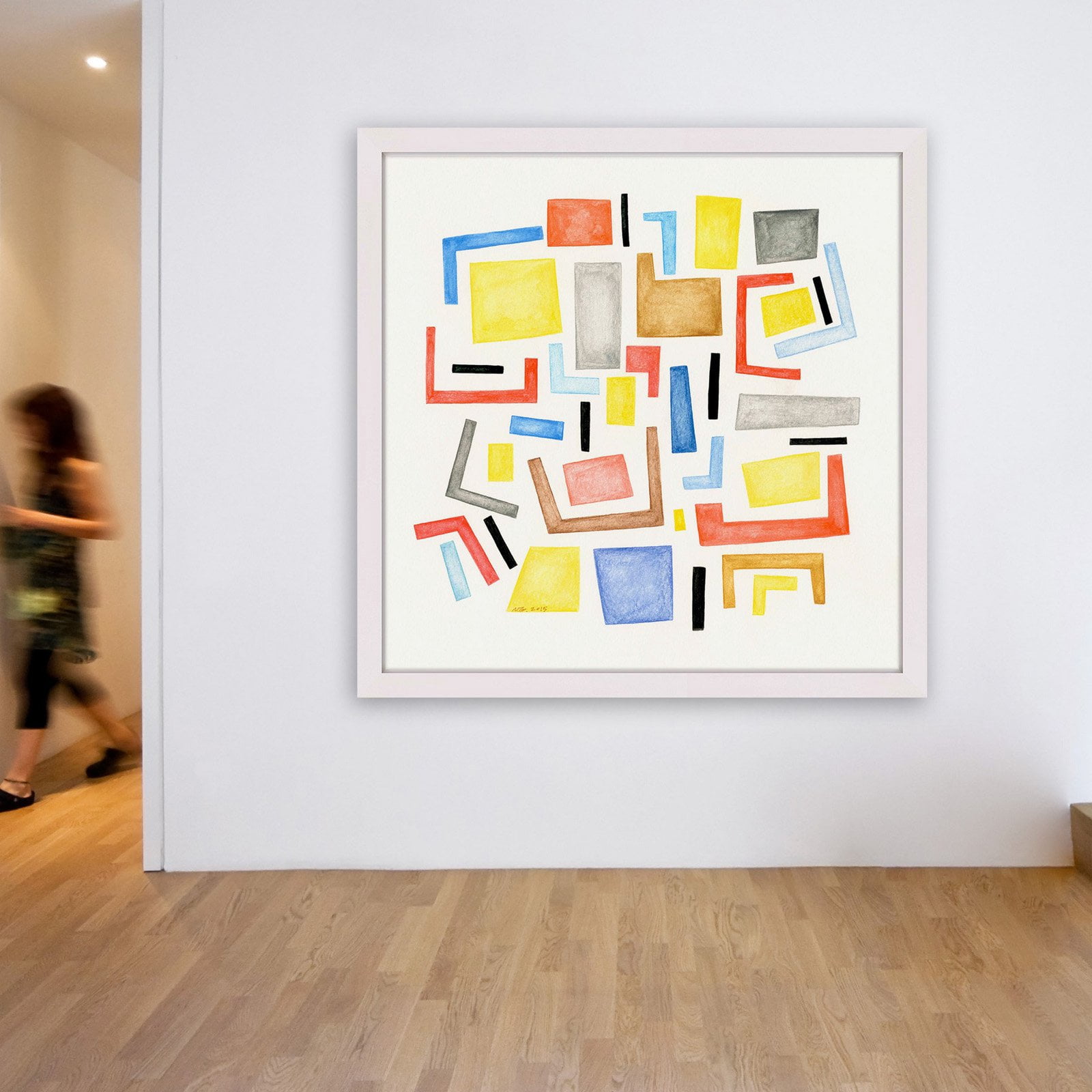 Marmont Hill "Square Maze" by Nikki Galapon Framed Painting Print